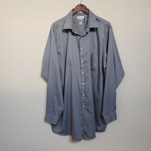 VANHEUSEN Luxe Sateen Grey Casual Men's Shirt